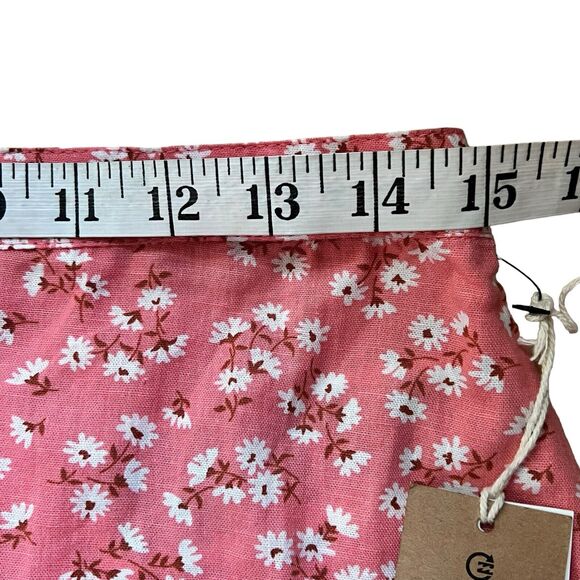 BillaBong x Salty Blonde Upside‎ Skirt Size 30 Color Peach Out Cotton/Linen - Picture 6 of 10